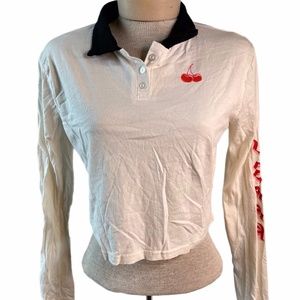 stella viva long sleeve crop top size large (0116)